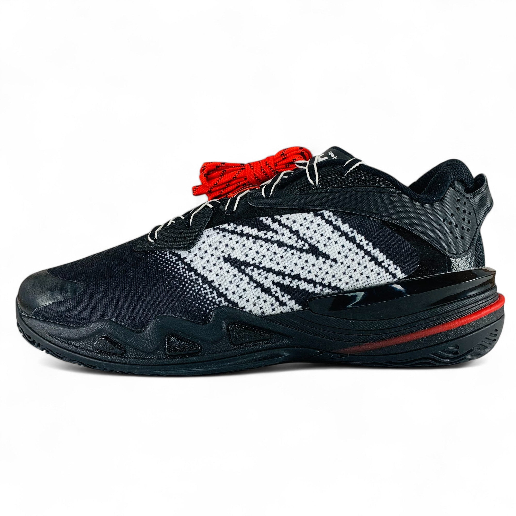 New Balance HESI Low v2 Black White Team Red Men's Wide