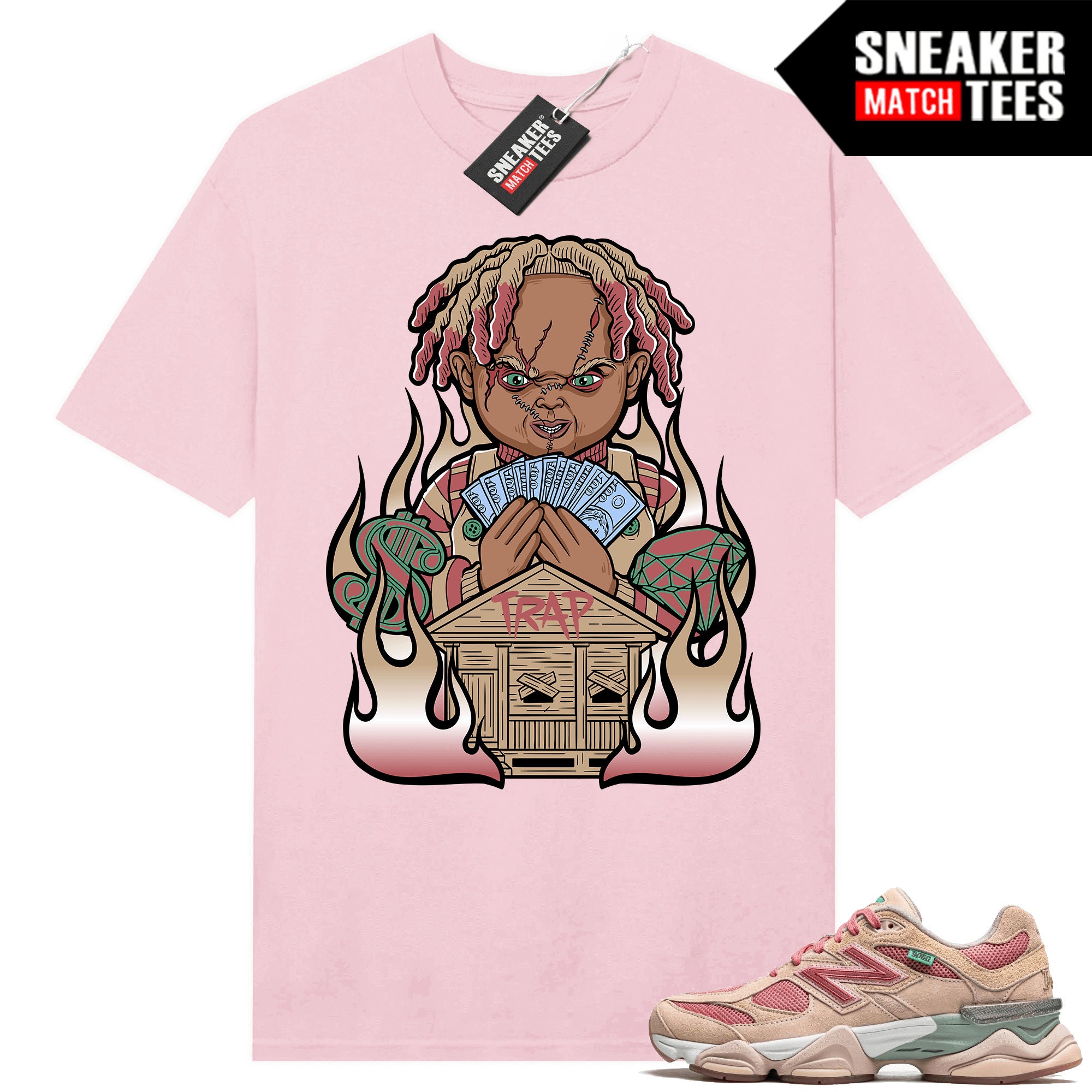 New Balance JoeFreshGoods to match Sneaker Match Tees Pink "Trap Chucky