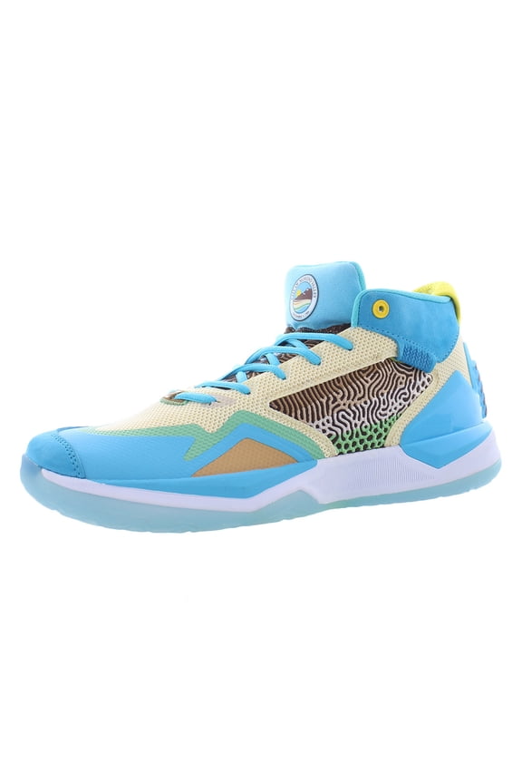 Kawhi Mens Shoes Size 8.5, Color: Aqua/White/Yellow