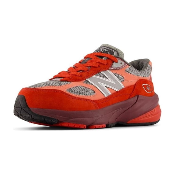 New Balance Kid's FuelCell 990 V6 Lace-Up Sneaker, Red Alert/Flare, 4 M Infant