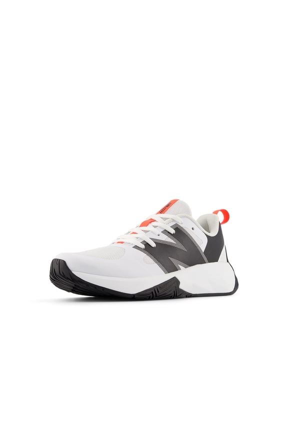 Kid's FuelCell Play V1 Lace-Up Running Shoe, White/Urgent Red/Black, 7 W Big Kid