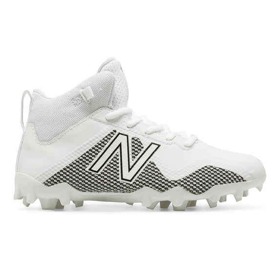 New Balance Kid's Junior FreezeLX Lacrosse Cleat Little Kids Male Shoes White with Black