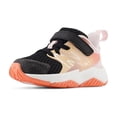 thumbnail image 1 of New Balance Kid's Rave Run V2 Hook & Loop Running Shoe, Black/Flare/Rose Sugar, 13 XW Little Kid, 1 of 2