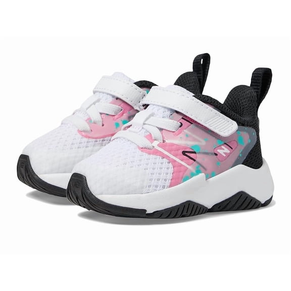 New Balance Kid's Rave Run V2 Hook & Loop Running Shoe, Grey Matter/Mint Flash/Mosaic Green, 11 W Little Kid