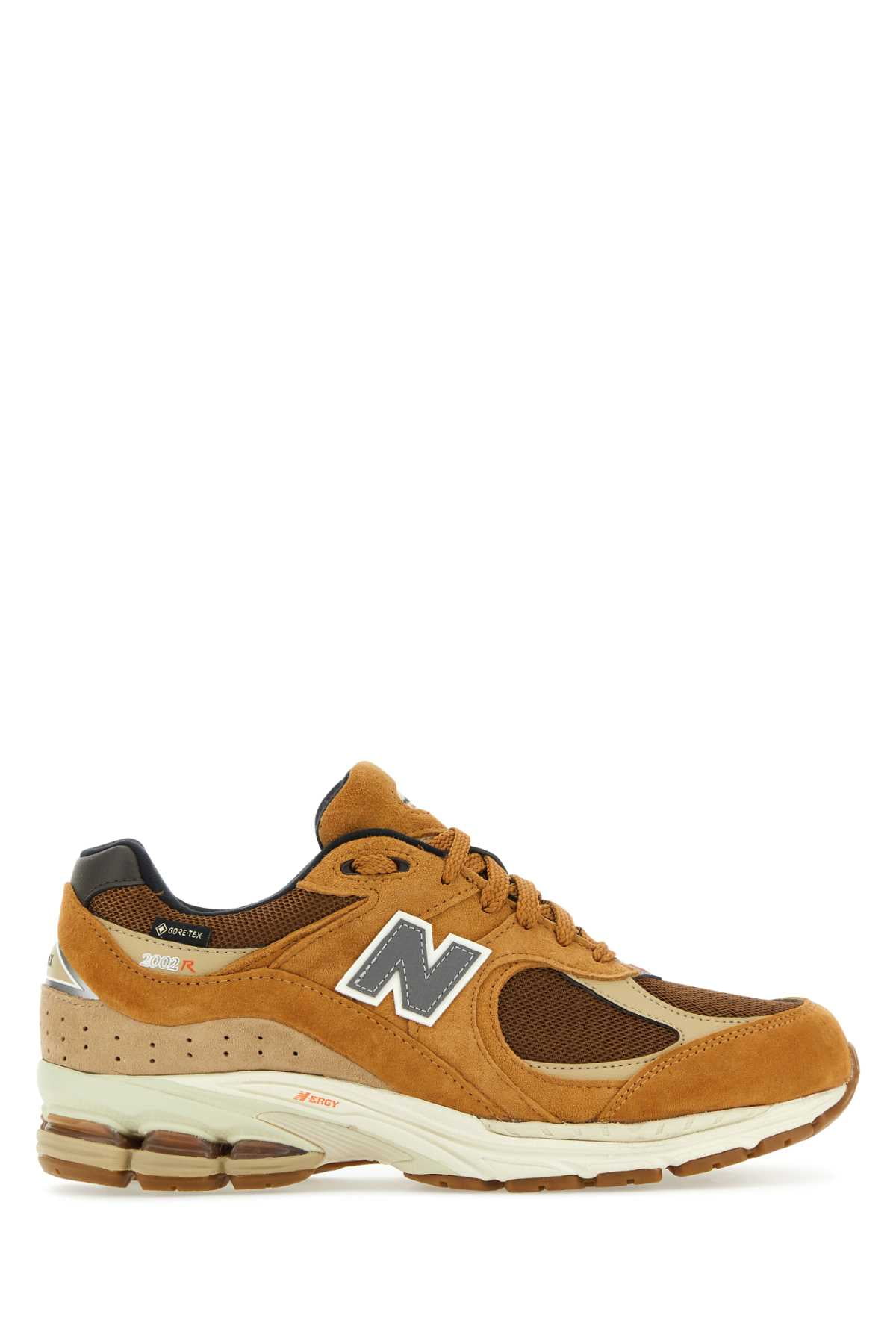 New Balance Man Camel Suede And Mesh 2002R Sneakers