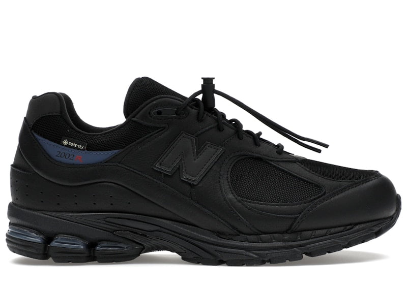 New Balance Men's 2002R Triple Black Suede Running Shoes, from