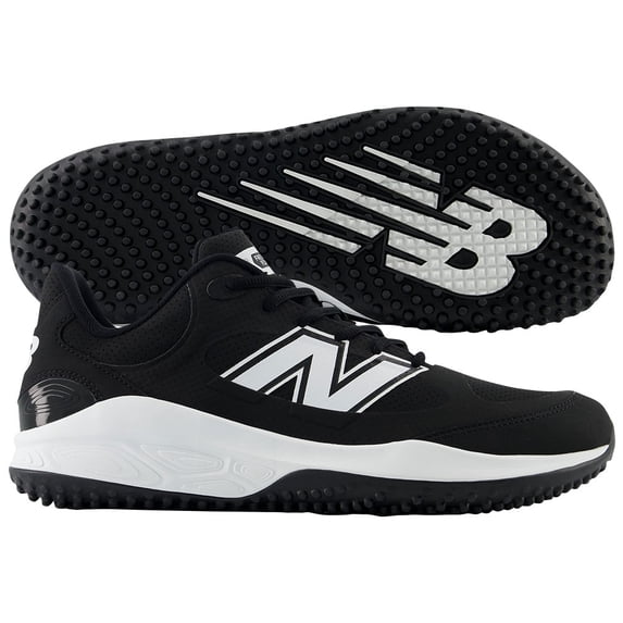 New Balance Men's 3000V7 Synthetic Turf Baseball Shoes Black/White 14