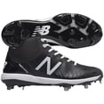 thumbnail image 1 of New Balance Men's 4040V5 Mid Metal Cleats Black/Grey Medium 8.5, 1 of 5