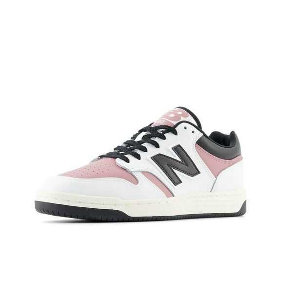 New Balance Men's 480 V1 Sneaker, White/Rosewood/Black, 7.5