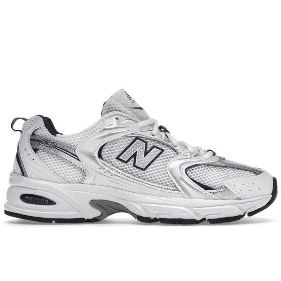 New Balance Men's 530 White Silver Navy Casual Shoe