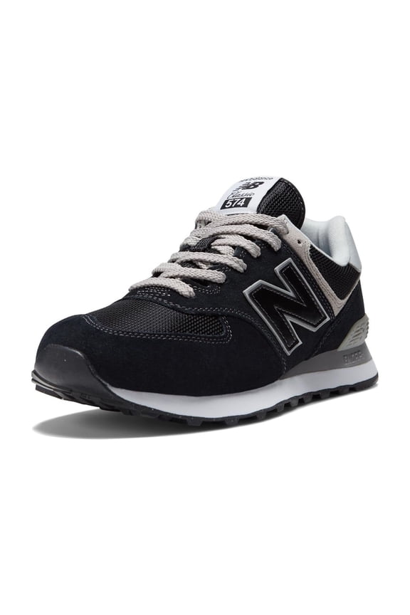 Men's 574 Core Sneaker, Black/White, 10 Wide
