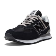 New Balance ML574EVB Men's 574 Core Sneaker, BLACK/WHITE, WIDE