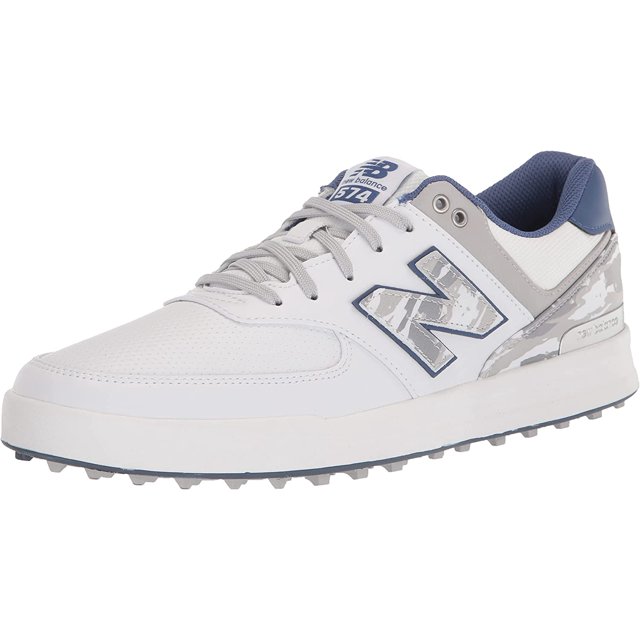 New Balance Men's 574 Greens Golf Shoes White/Blue D 9.5
