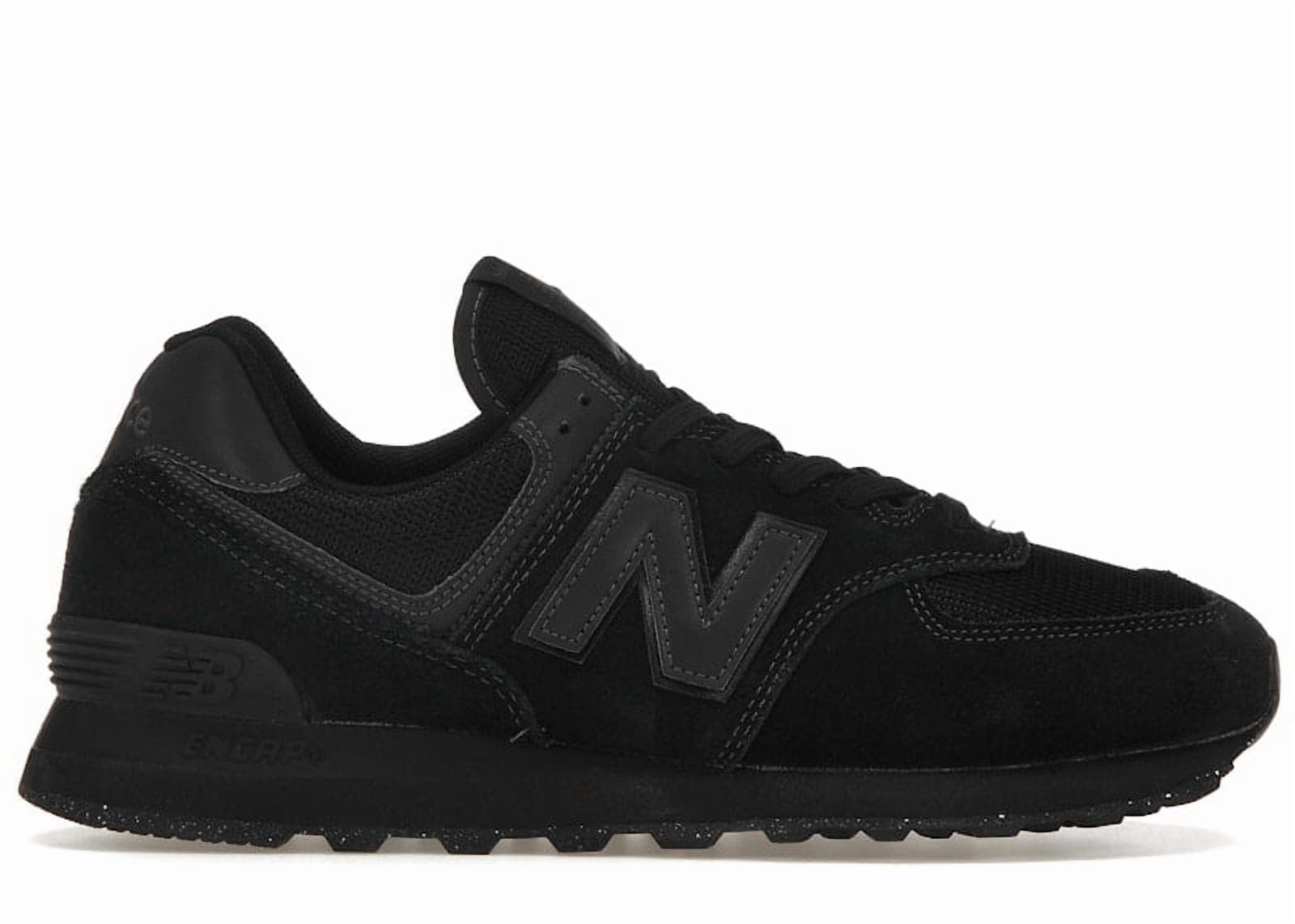 New Balance Men's 2002R Triple Black Suede Running Shoes