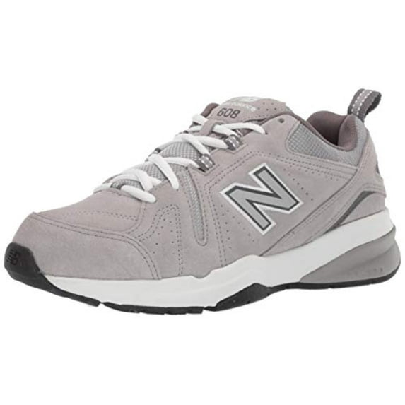 New Balance Men's 608v5 Casual Comfort Cross Trainer Shoe Running, Grey Suede/Grey Suede, 8.5 2E US