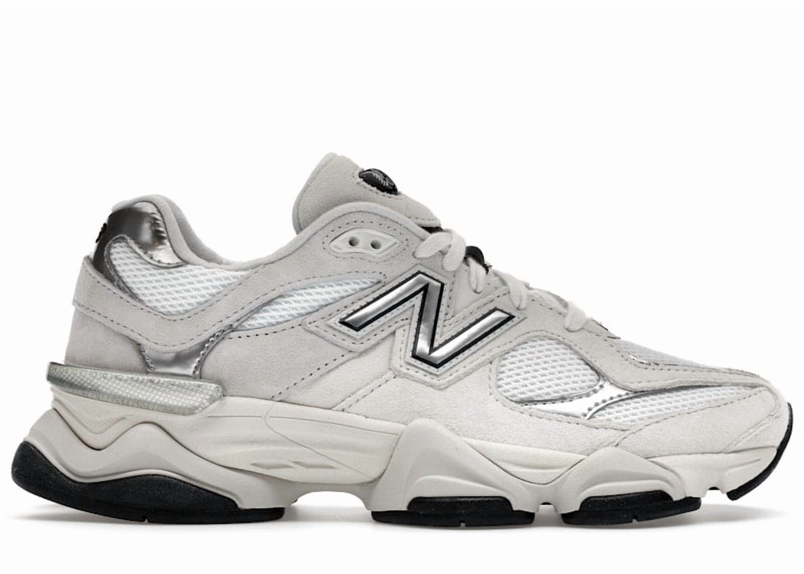 New Balance ALL-WEATHER ベスト ホワイト/ブラック New Balance Men's 9060 White Black Metallic Silver Shoes, from
