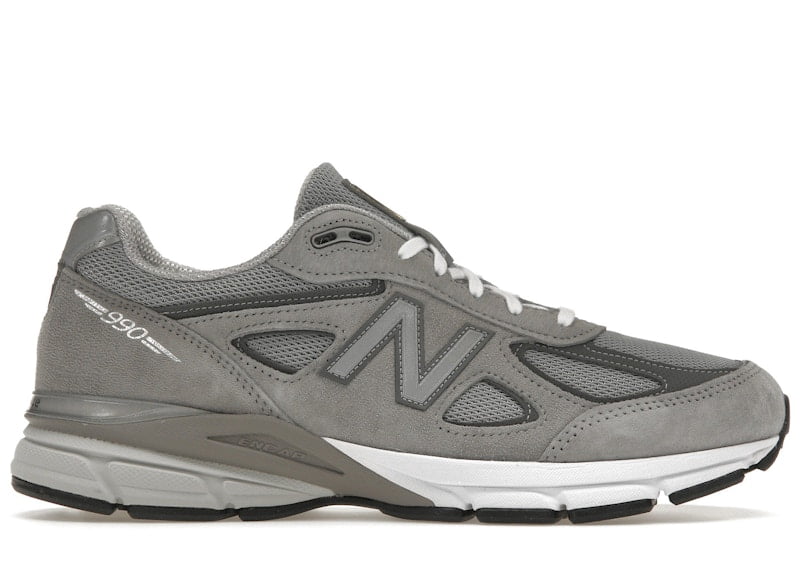 Men's 990v4 MiUSA Grey Silver Running Shoes, from StockX