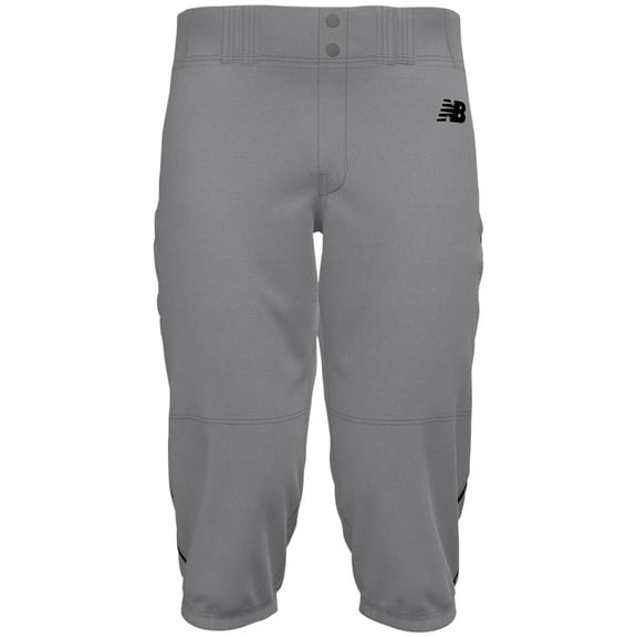 New Balance Men's Adversary 2.0 Piped Knicker Baseball Pants Grey/Black 2XL