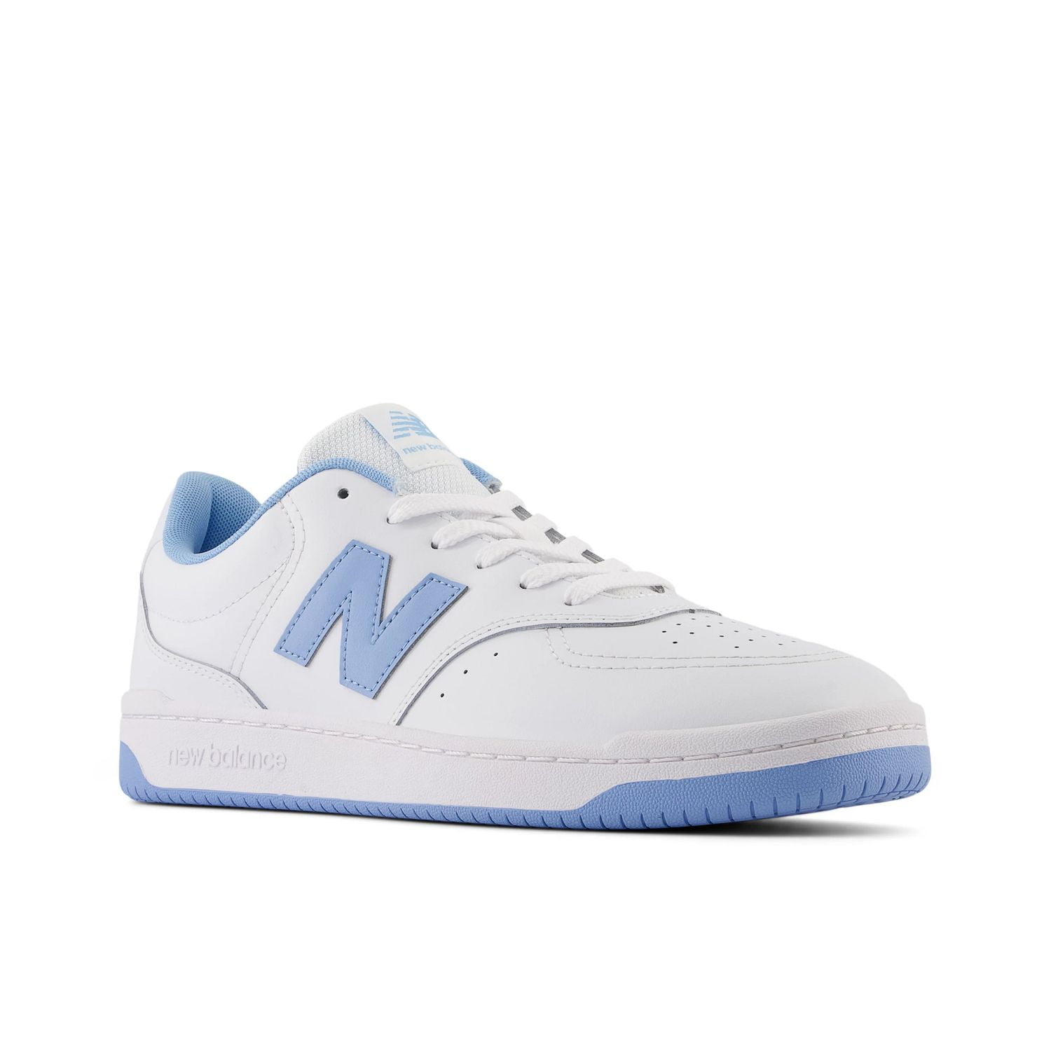 NWT New Balance Men\'s BB80 V1 Court Sneaker, White/Light Blue, 7 M New Balance BB80 Lifestyle White Blue Leather: Men Size 9.5D  main image 3