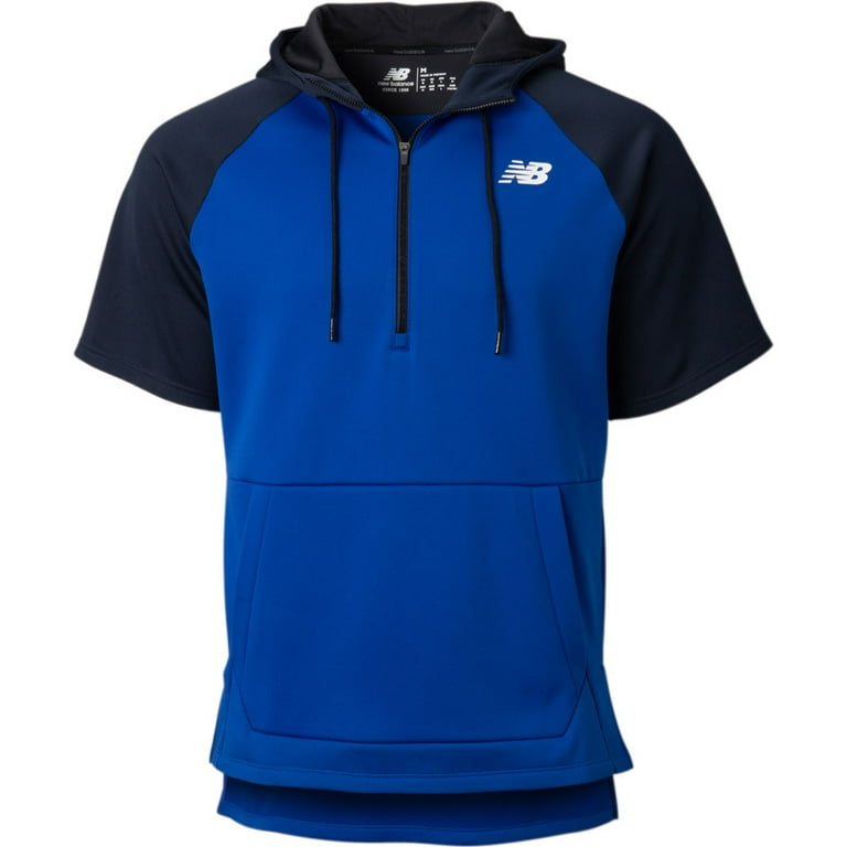 New Balance Men s Bp Short Sleeve Fleece Training Hoodie Royal 3Xl Walmart