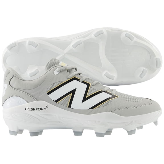 New Balance Mens 3000V7 Molded Baseball Cleats Grey/White 8