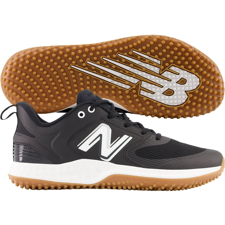 New Balance Men s Fresh Foam 3000V6 Baseball Turf Trainer Shoes Black White Wide 7 Walmart