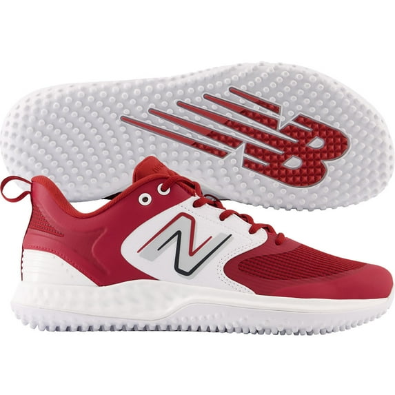 New Balance Men's Fresh Foam 3000V6 Baseball Turf-Trainer Shoes Cardinal/White Medium 11.5