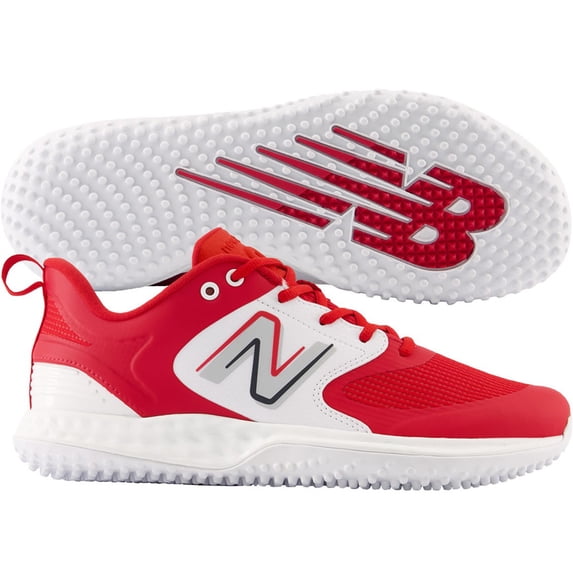 New Balance Men's Fresh Foam 3000v6 Baseball Turf-Trainer Shoes Red/White 9