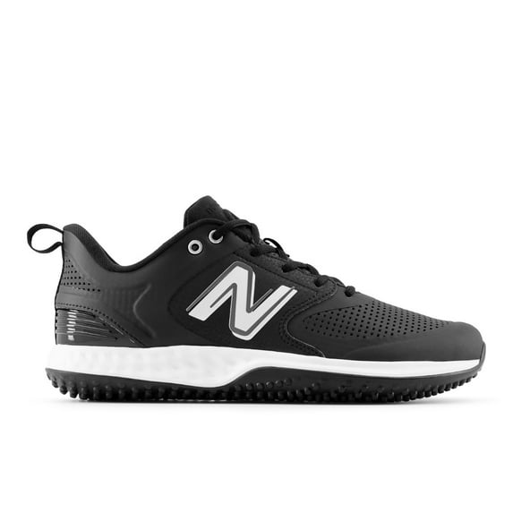 New Balance Men's Fresh Foam 3000V6 Synthetic Baseball Turf-Trainer Shoes Black/White Medium 14