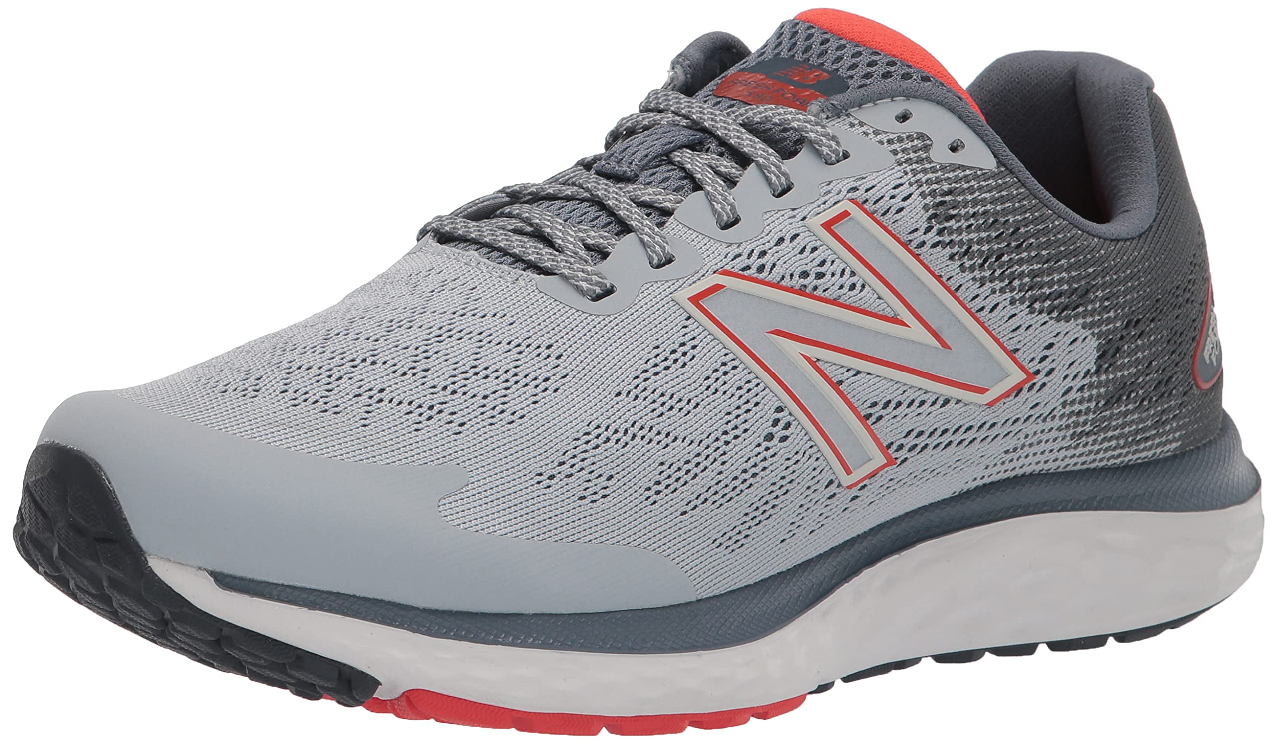 New Balance Men s Fresh Foam 680 V7 Running Shoe Grey Ghost Pepper Black 9.5