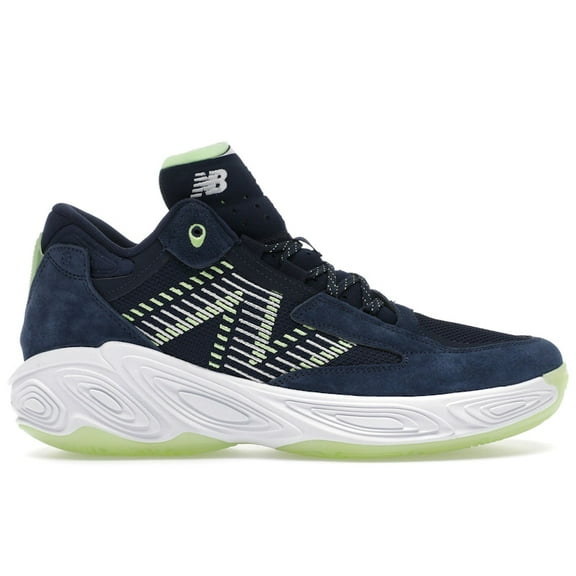 New Balance Men's Fresh Foam BB v2 Navy Bleached Lime Glow Basketball Shoes, from StockX