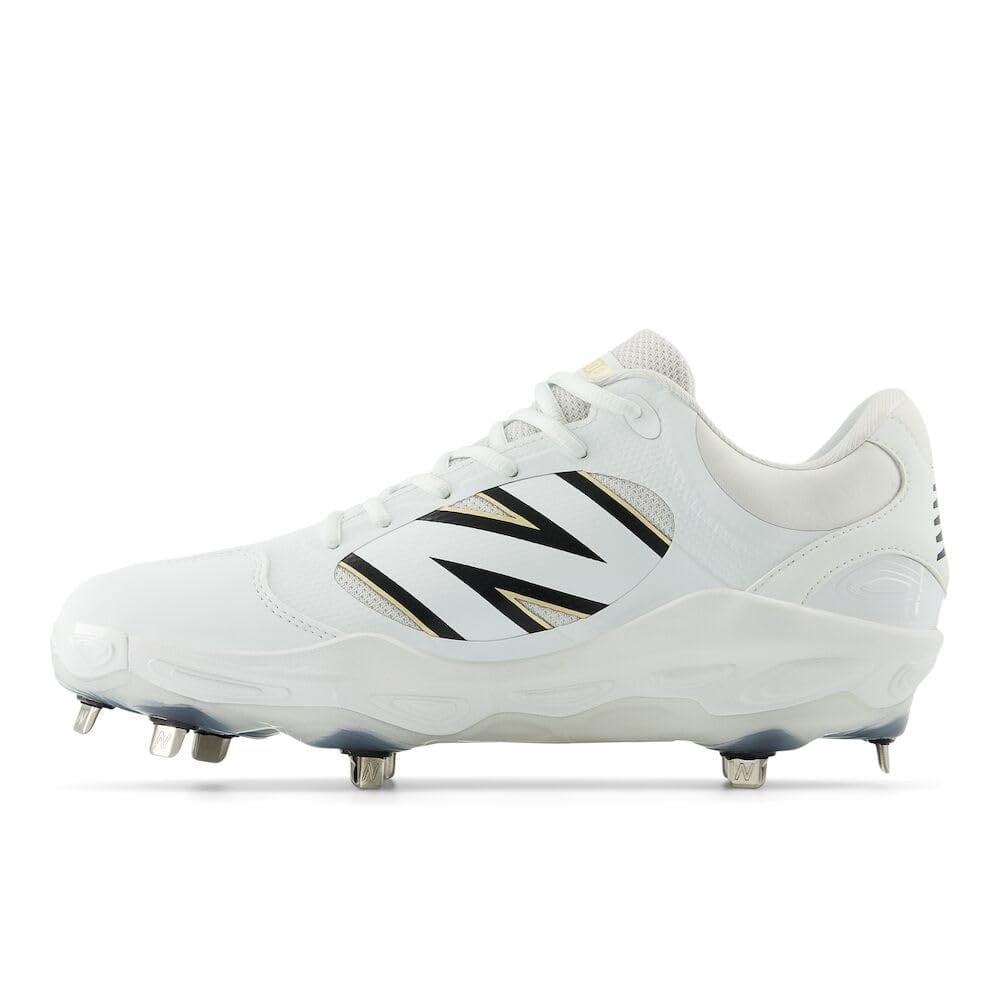 New Balance Men's Fresh Foam X 3000 V7 Baseball Shoe, White/Black