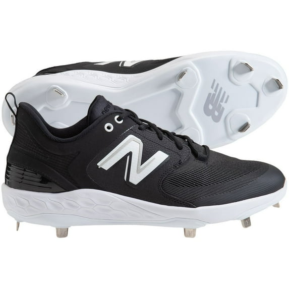 New Balance Mens Fresh Foam X 3000v6 Low Metal Baseball Cleats Black/White 16