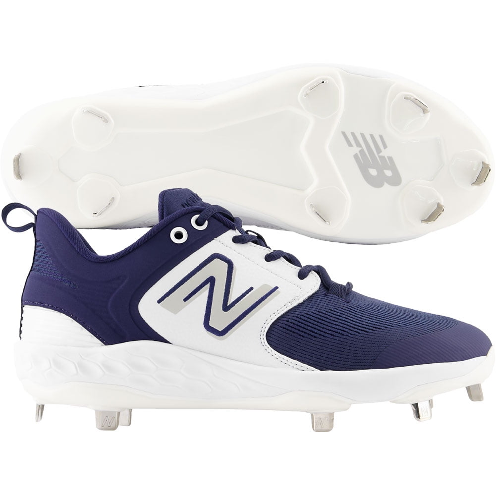 New Balance Men s Fresh Foam X 3000V6 Low Metal Baseball Cleats Navy White Wide 15 Walmart