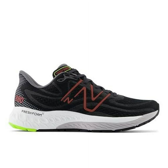 New Balance Men's Fresh Foam X 880v13 Running Shoe Black/Brick Red/Yes 10 Wide