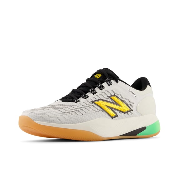 New Balance Men's Fresh Foam X CT-Rally V2 Tennis Shoe, White/Black/Metallic Gold, 12.5 M