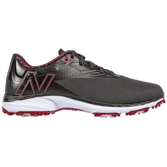 New Balance Men's Fresh Foam X Defender Golf Shoe, Black/Red, 9 Wide
