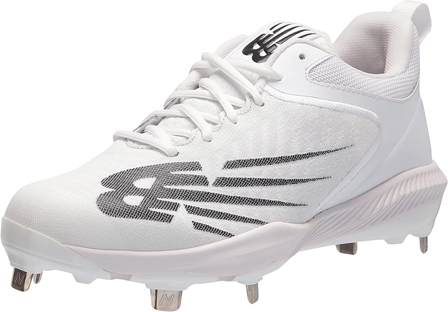 New Balance Men's FuelCell 4040 V6 Metal Baseball Shoe, White/Black, 13