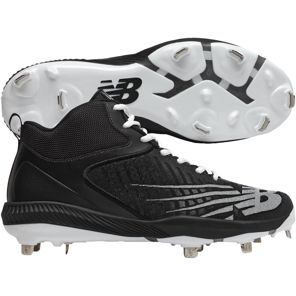 New Balance Men s Fuel Cell 4040V6 Mid Metal Baseball Cleats Black White Wide 15 Walmart