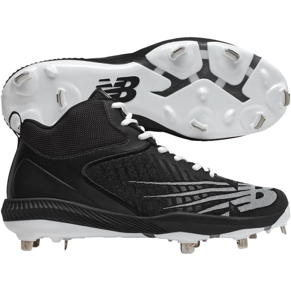 New Balance Men's Fuel Cell 4040v6 Mid Metal Baseball Cleats Black/White 12