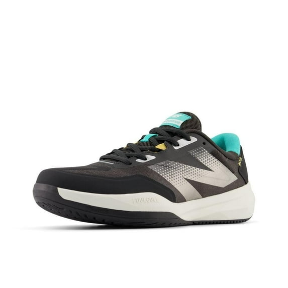 New Balance Men's FuelCell 796 V4 Tennis Shoe, Black Cement/Cyber Jade/Clementine, 13 X-Wide