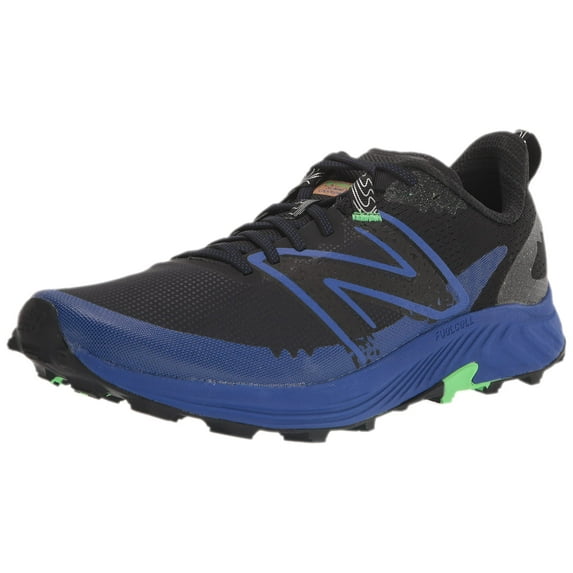New Balance Men's FuelCell Summit Unknown V3 Trail Running Shoe, Infinity Blue/Black/Vibrant Spring, 9.5