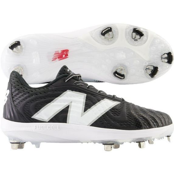 New Balance Men's FuelCell 4040v7 Low Metal Baseball Cleat Black/White 8