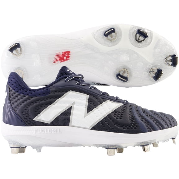 New Balance Mens FuelCell 4040v7 Low Metal Baseball Cleat - Discontinued Options Navy/White 8