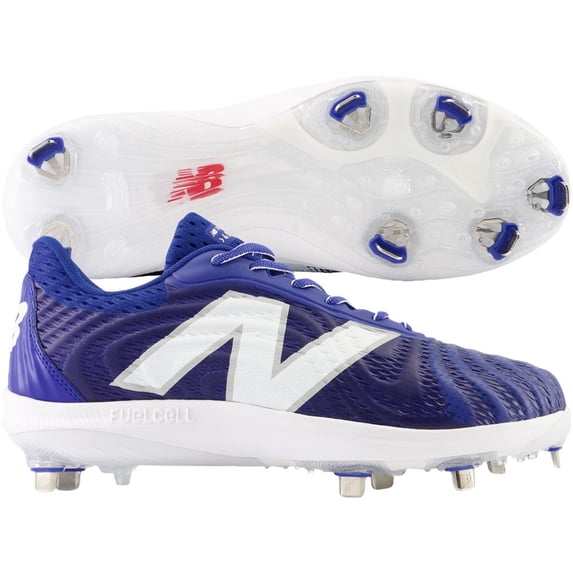New Balance Mens FuelCell 4040v7 Low Metal Baseball Cleat - Discontinued Options Royal/White 12.5