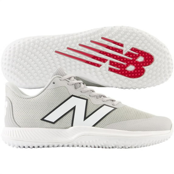New Balance Mens FuelCell 4040v7 Turf Trainer Baseball Shoes Grey/White 9.5