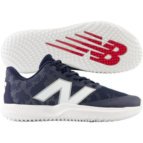 New Balance Men's Fuelcell 4040V7 Turf Trainer Baseball Shoes Navy/White Wide 10.5