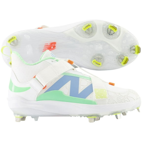 New Balance Men's FuelCell Lindor 2 Metal Baseball Cleat White/Multi 9