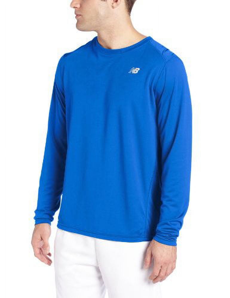 New Balance Men s Go 2 Long Sleeve Top Cobalt Small Walmart