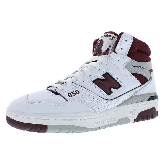 New Balance Men's Gymnastics Shoes, White Burgundy, 10